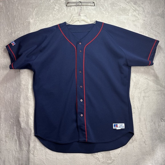 Russell Athletic Other - Vintage 90's Russell Athletic Pro Cut Blank Baseball Jersey Men's 52 USA Blue